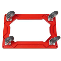 10x bac gerbables format euro 600x400x240 mm, qualité alimentaire, jaune + 1 roulette de transport