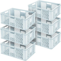6x bac Euro / paniers empilables, qualité alimentaire, LxlxH 600x400x240 mm, blanc