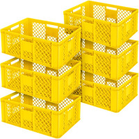 6x bac Euro / paniers empilables, qualité alimentaire, LxlxH 600x400x240 mm, jaune
