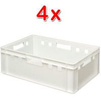 4x bac à viande E2, LxlxH 600x400x200 mm, blanc