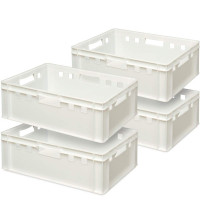 4x bac à viande E2, LxlxH 600x400x200 mm, blanc