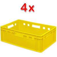4x bac à viande E2, LxlxH 600x400x200 mm, jaune