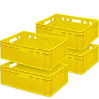 4x bac à viande E2, LxlxH 600x400x200 mm, jaune