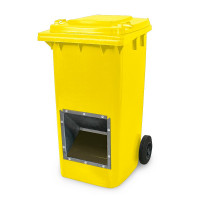 Salière mobile 240 l avec ouverture de déjection - jaune