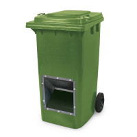 Salière mobile 240 l avec ouverture de déjection - vert