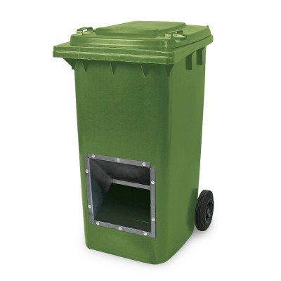 Salière mobile 240 l avec ouverture de déjection - vert