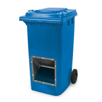 Salière mobile 240 l avec ouverture de déjection - bleu