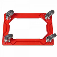 10x bac gerbables format euro 600x400x320 mm, qualité alimentaire, jaune + 1 roulette de transport