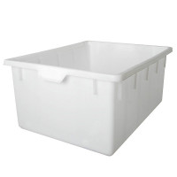 Bac en plastique, qualité alimentaire, 150 litres, 820 x 635 x 375 mm, blanc