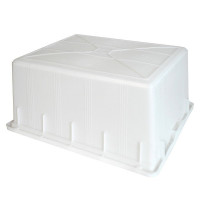 Bac en plastique, qualité alimentaire, 150 litres, 820 x 635 x 375 mm, blanc