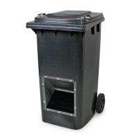 Salière mobile 240 l avec ouverture de déjection - noir