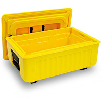Caisse isotherme rigide Gastronorm, 35 litres, 1x GN1/1, 2x GN1/2, 4x GN1/4, jaune