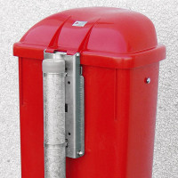 Poubelle pour l'extérieur, 50 litres, lxpxh 430 x 330 x 745 mm, rouge