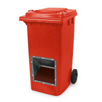 Salière mobile 240 l avec ouverture de déjection - rouge