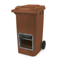 Salière mobile 240 l avec ouverture de déjection - brun