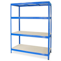 Étagère à 4 étages avec système d'emboîtement 350 kg/niveau 1800x1500x600mm